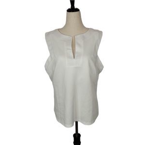 Gretchen Scott White Sleeveless Top